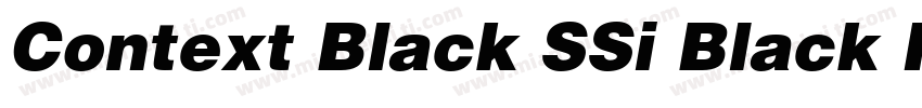 Context Black SSi Black Italic字体转换
